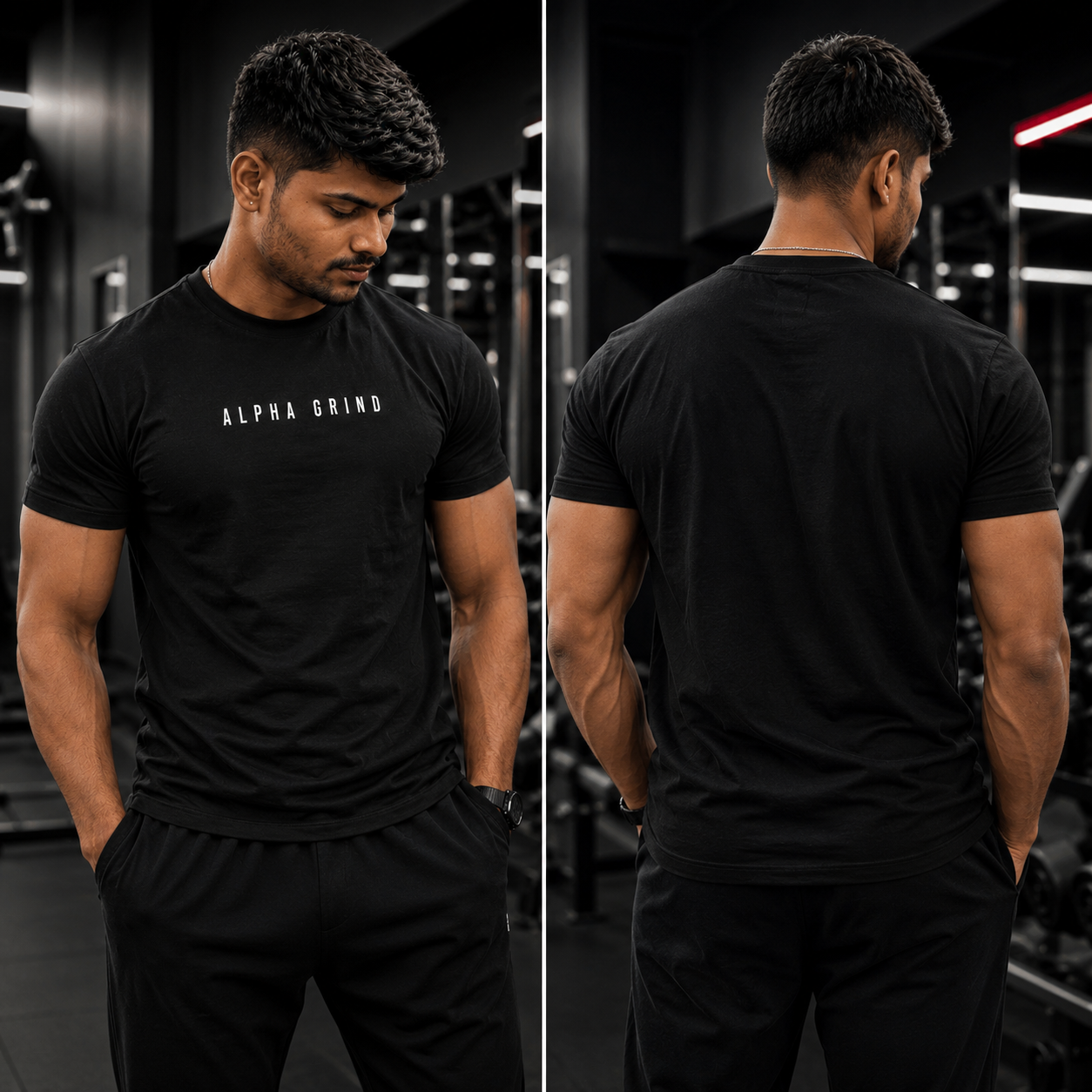 Alpha Grind Essential Crew – Black